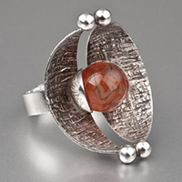 Ellis Kaupi agate sterling ring